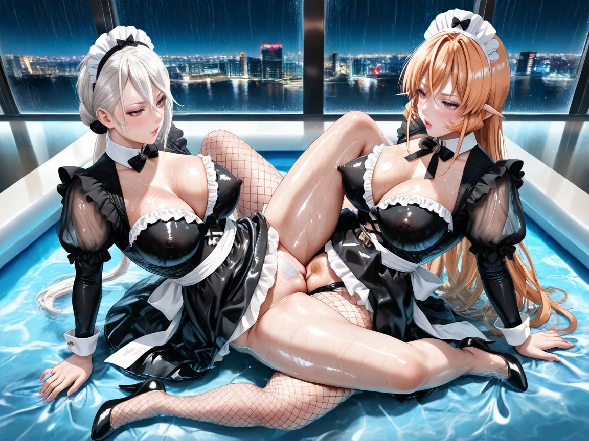Murata Artstyle, Fishnet Leggings, Glass Walls Hentai IA