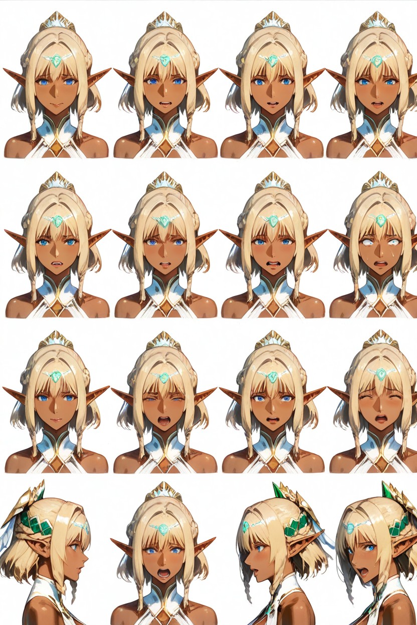 Three Quarter View, Muted Colors, High Poses Diversity Hentai AI Porn