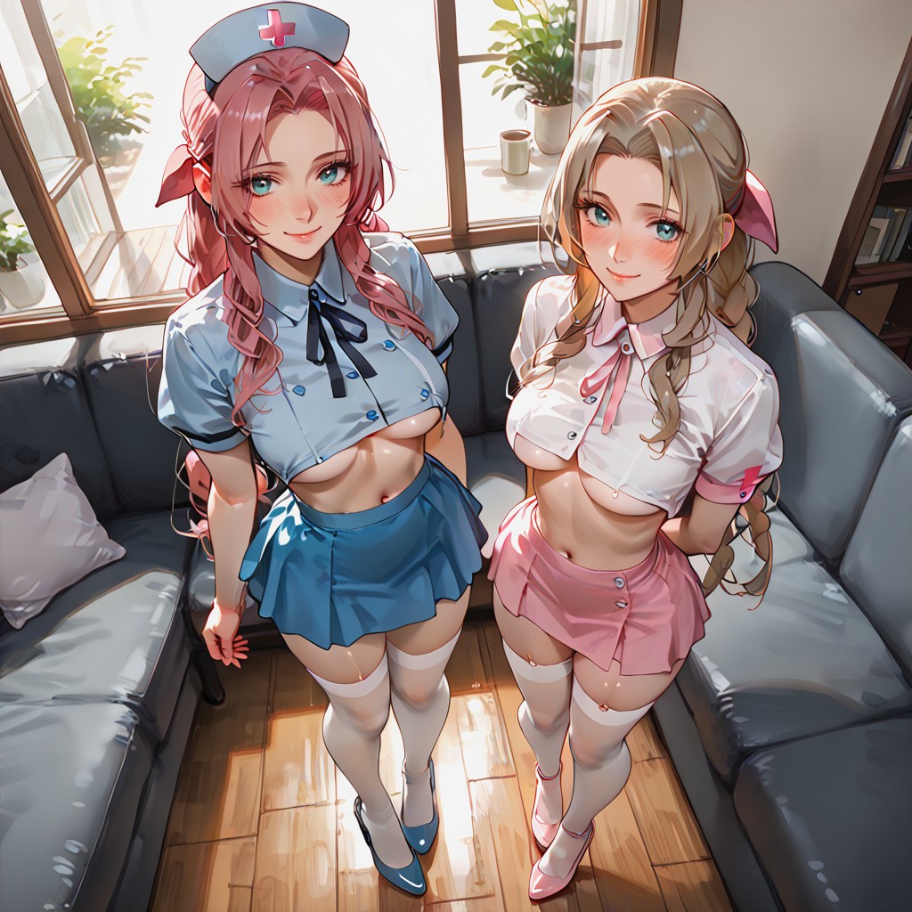 Navel Exposed, Perfect Quality, Skirt Hentai AI Porn