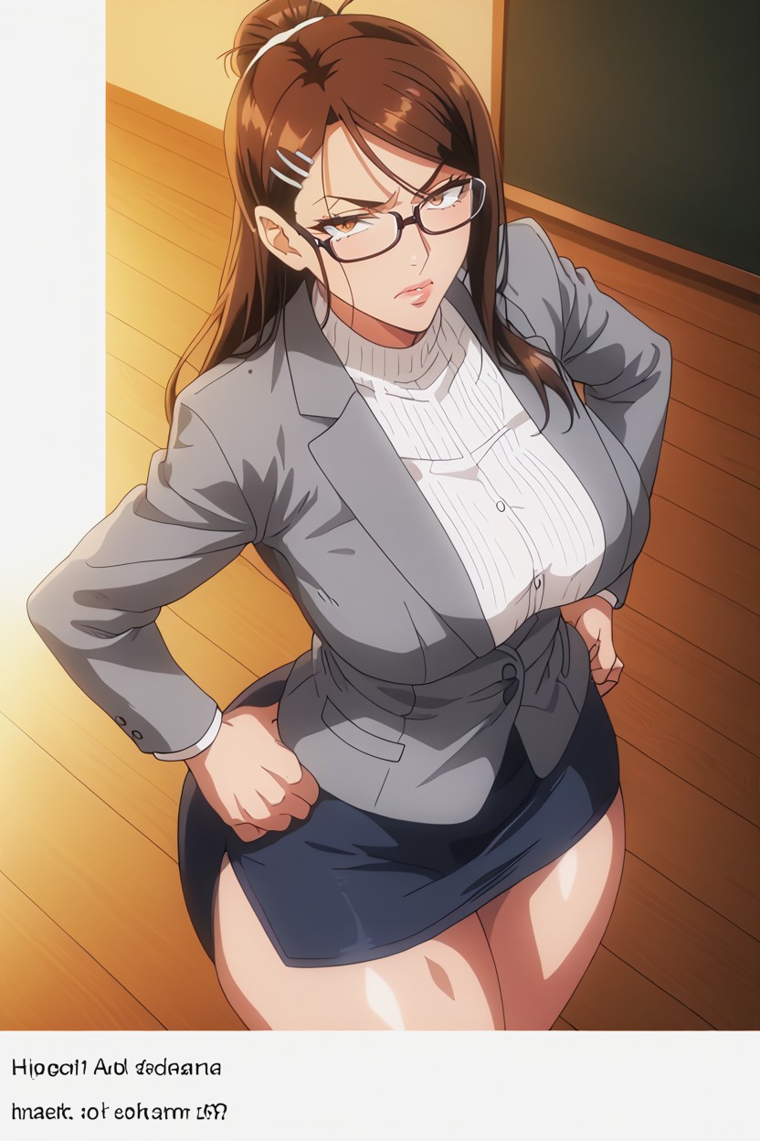 Extremely Large Ass, Natural Makeup, Top Down Hentai AI Porn