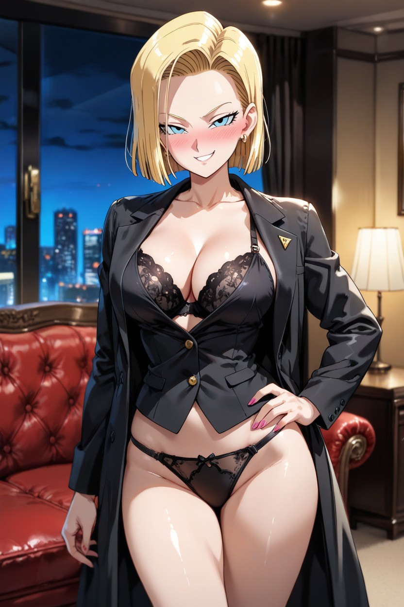 A Window With A View, A Stylish Blonde Woman, Medium Ass Hentai AI Porn