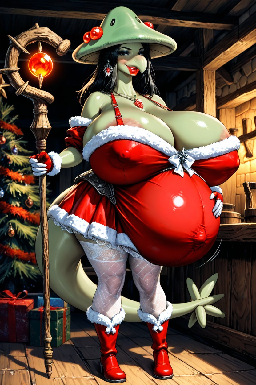 Happy, Model Standing, Tavern Hentai AI Porn