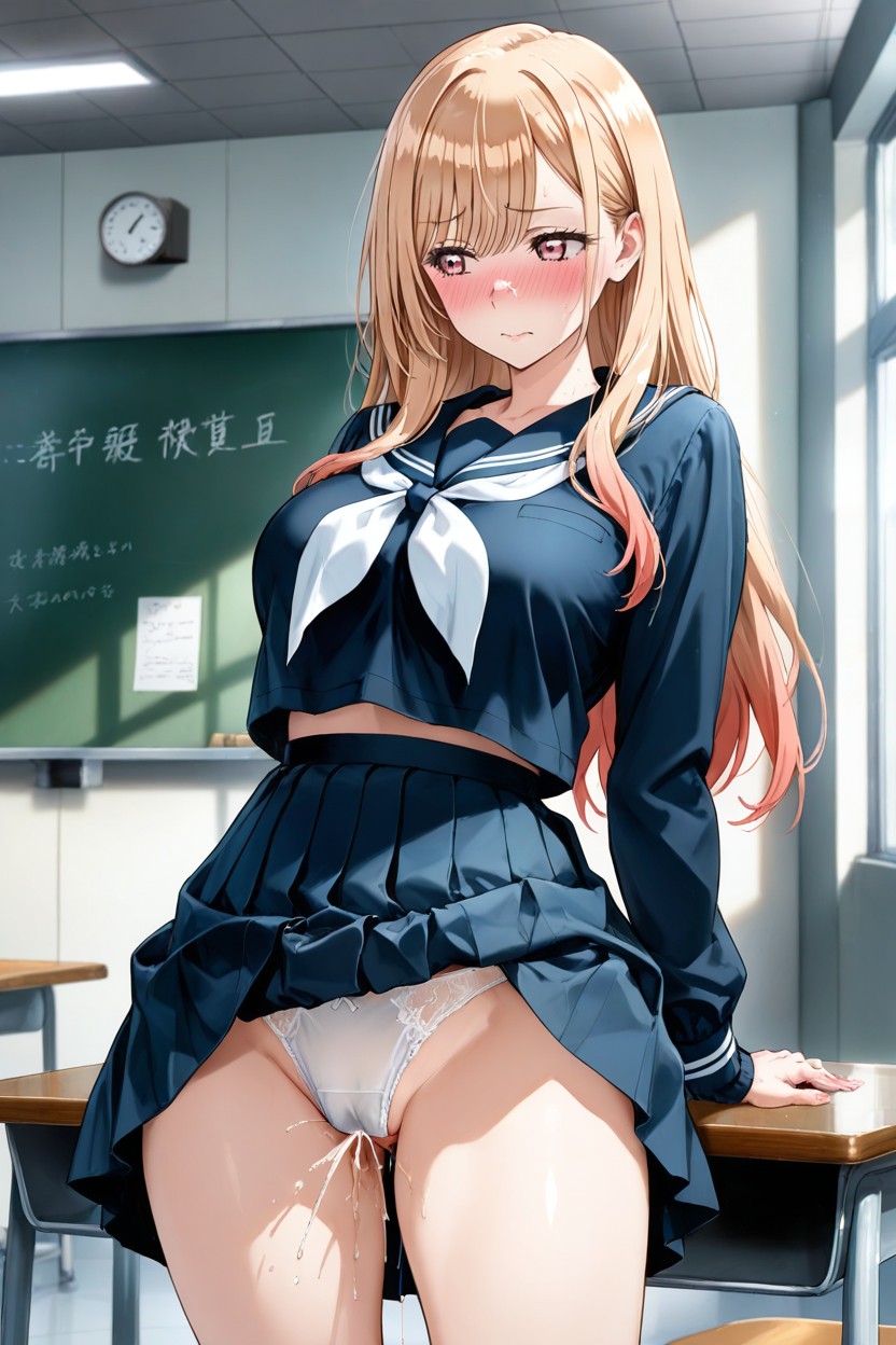 Blush On Nose, Edge Table, Friction On Table Edge Hentai AI Porn