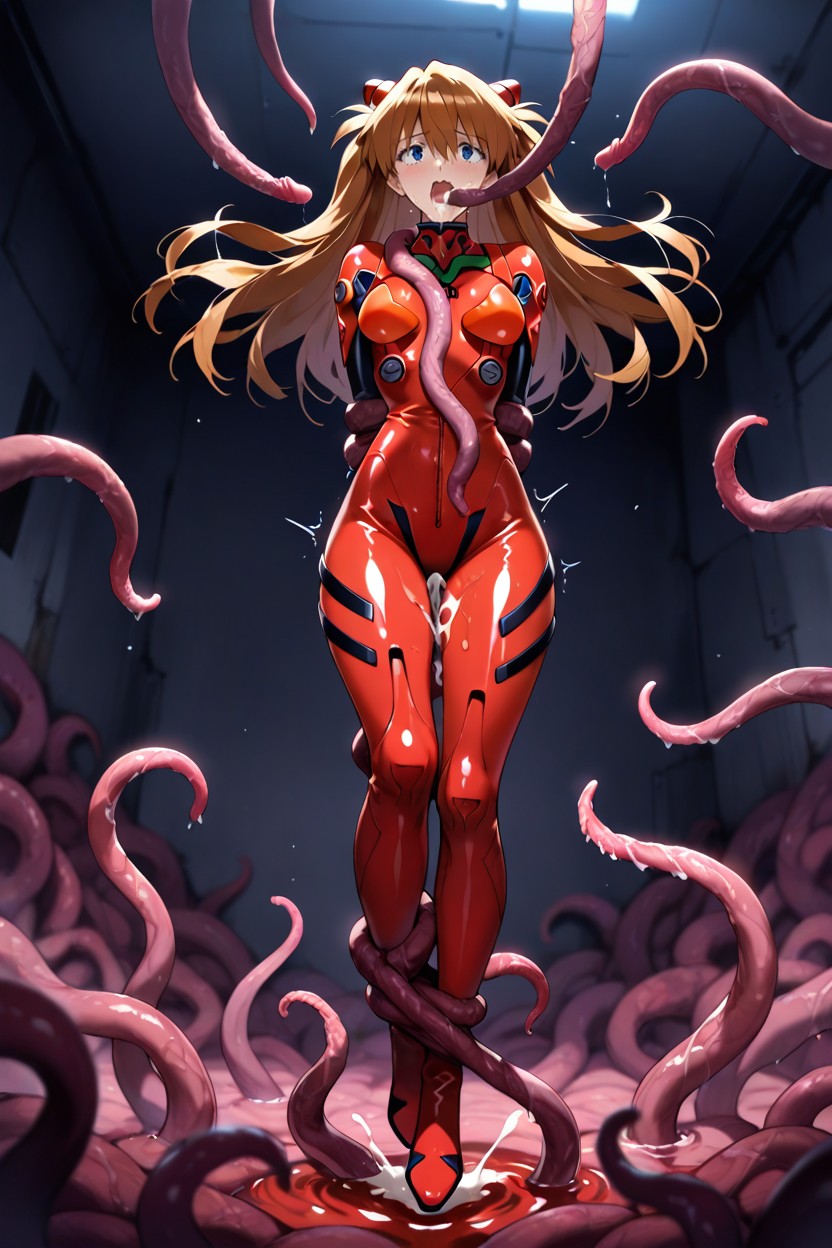 Restrained, Vue De Face, Tentacles Wrap Around Thighs Porno IA Hentai