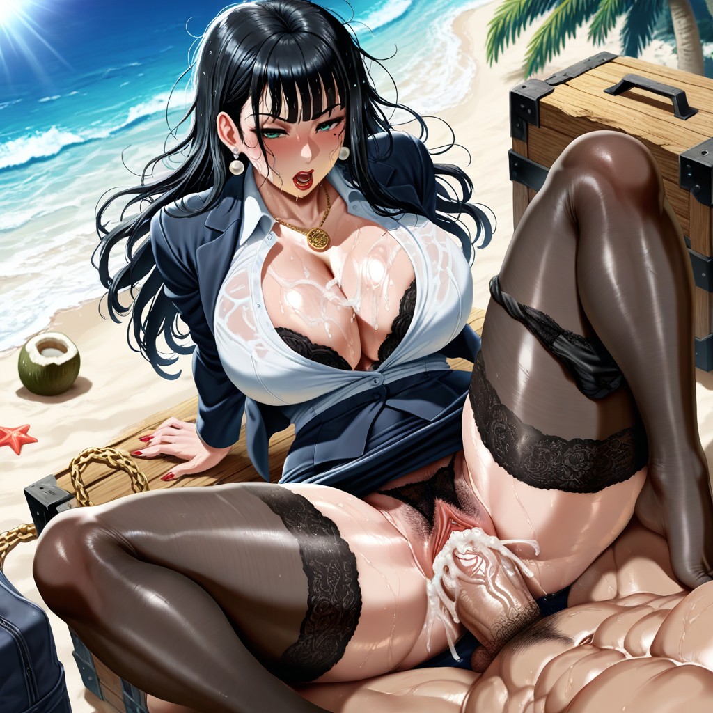 Blunt Hair Bangs, Muscular Male Thrusting Deep Inside Her, Voluptuosa Hentai IA