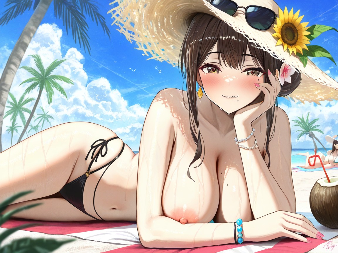 Hair Bun, D, Cloud Hentai IA