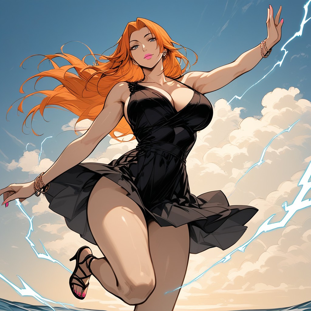 Flying Pose, Rangiku Matsumoto From Bleach, 25+ Hentai AI Porn