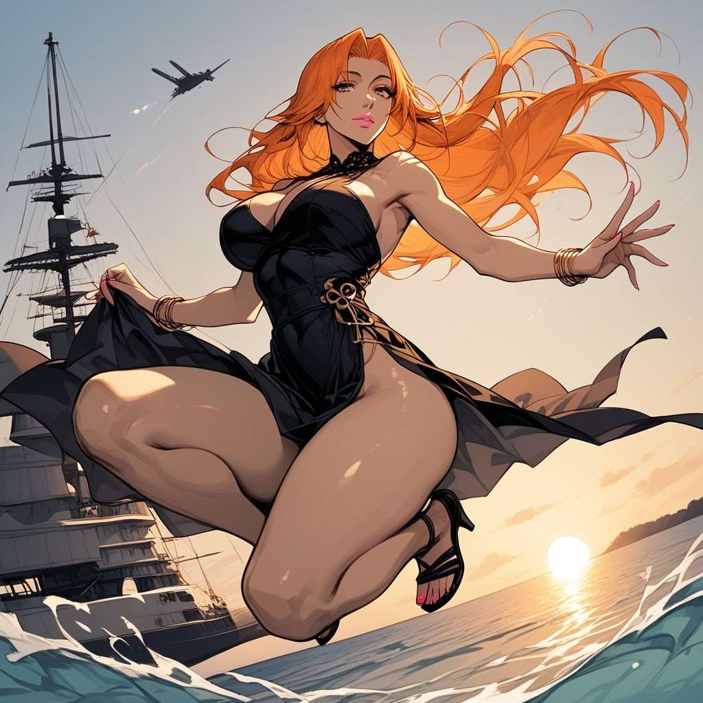 Extremely Beautiful Woman, Pink Lipstick, Cruise Ship Hentai AI Porn