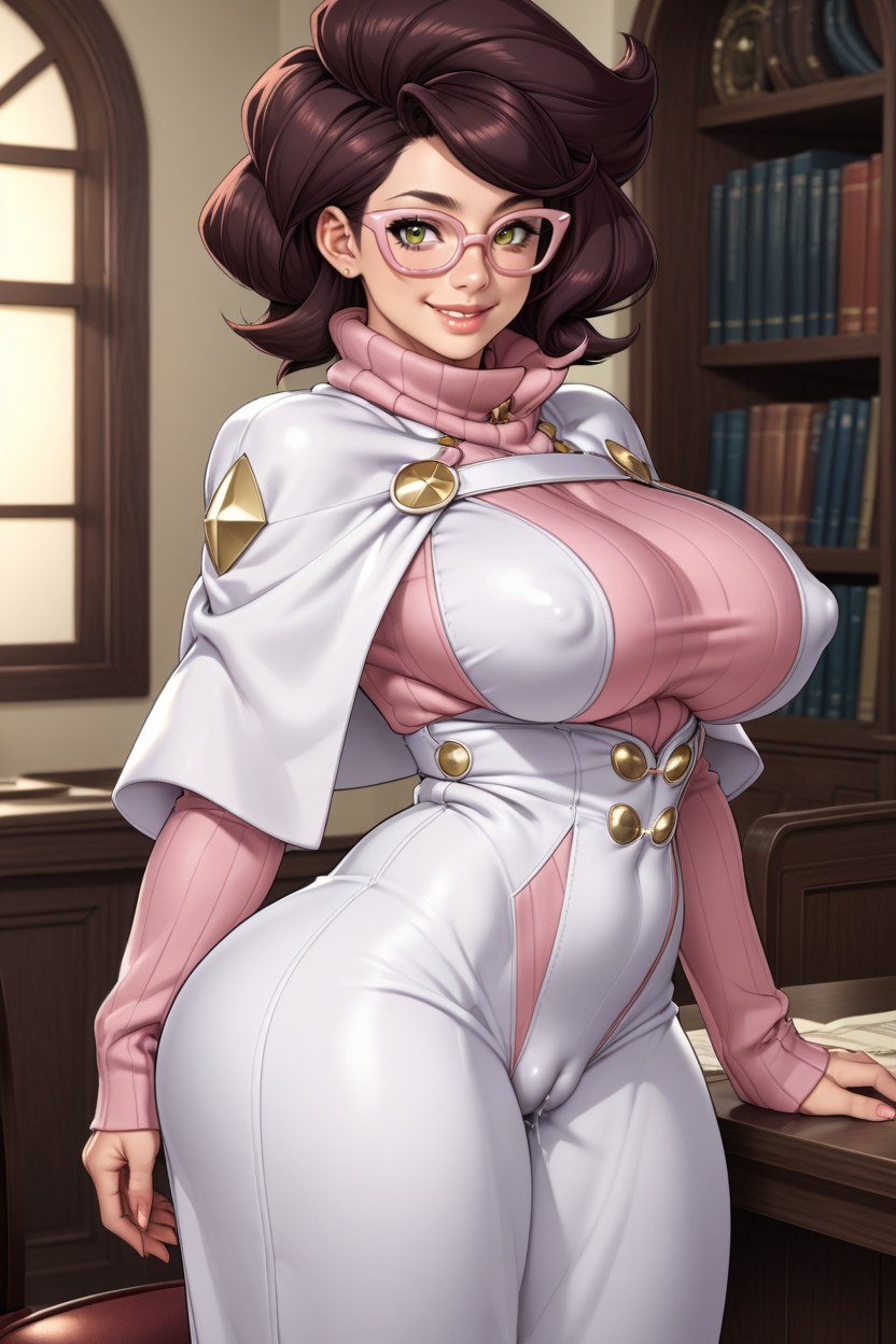 Medium Breast, Orange Hair, Smirk Hentai AI Porn