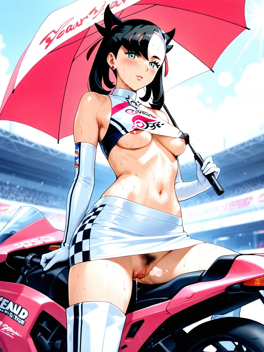 Small Ass, Tight Miniskirt, Race Circuit Hentai AI Porn