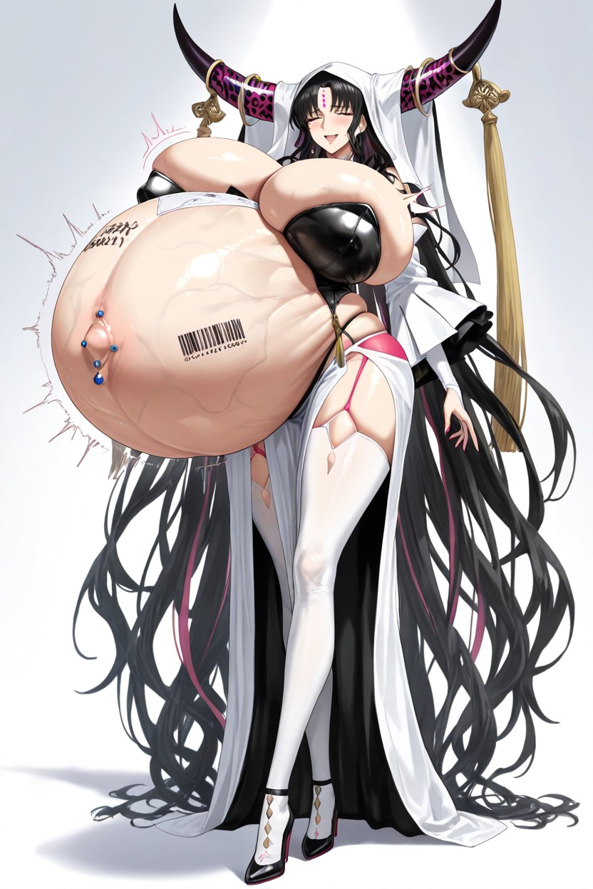 Uncontrollable Belly Expansion, Hungry Stomach, Thighs Hentai AI Porn