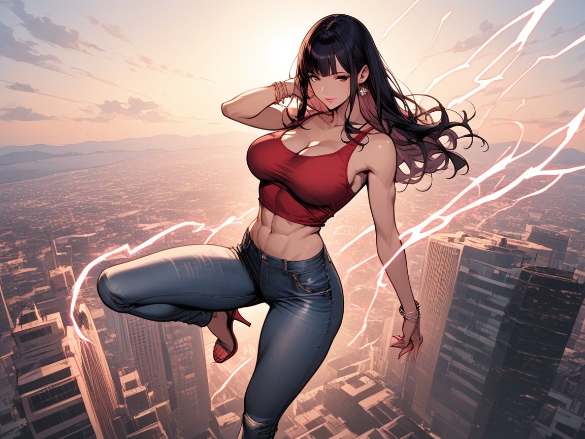 Black Hair, 30+, Blue Hour Hentai AI Porn