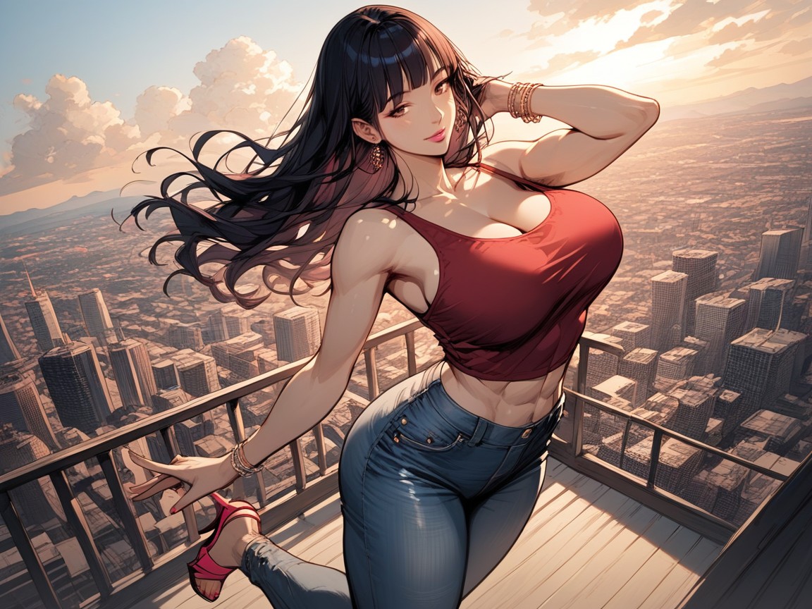 Wind In Hair, High Resolution, Fit Hentai AI Porn