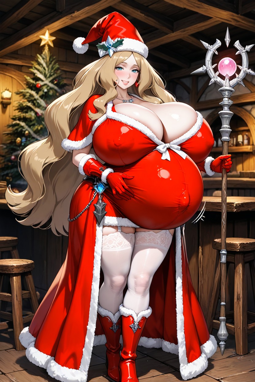 Armor Boots, Christmas, Long Eyelashes Hentai AI Porn