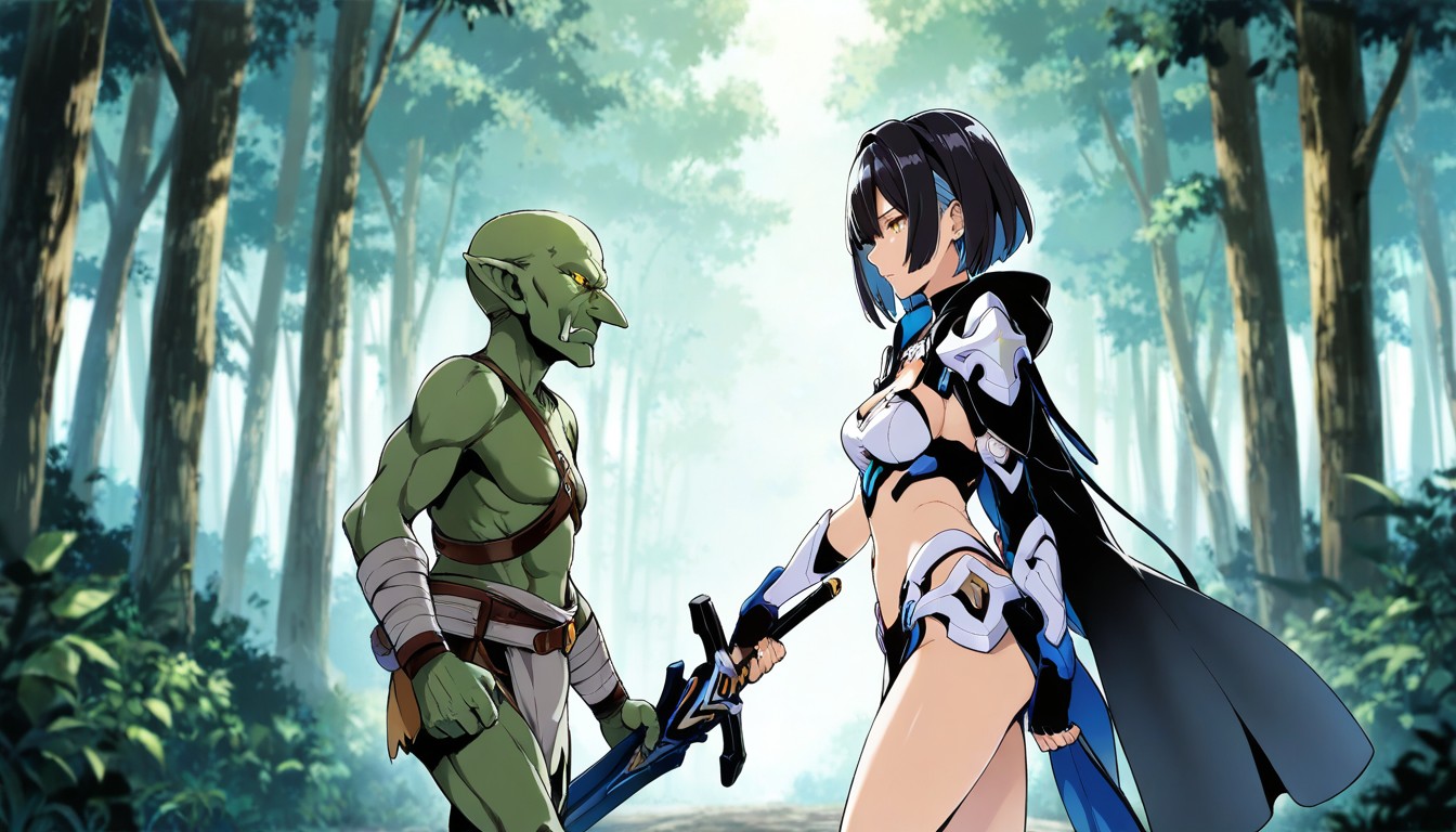 Bobcut, Bald Goblin, Combat Stance Hentai AI Porn