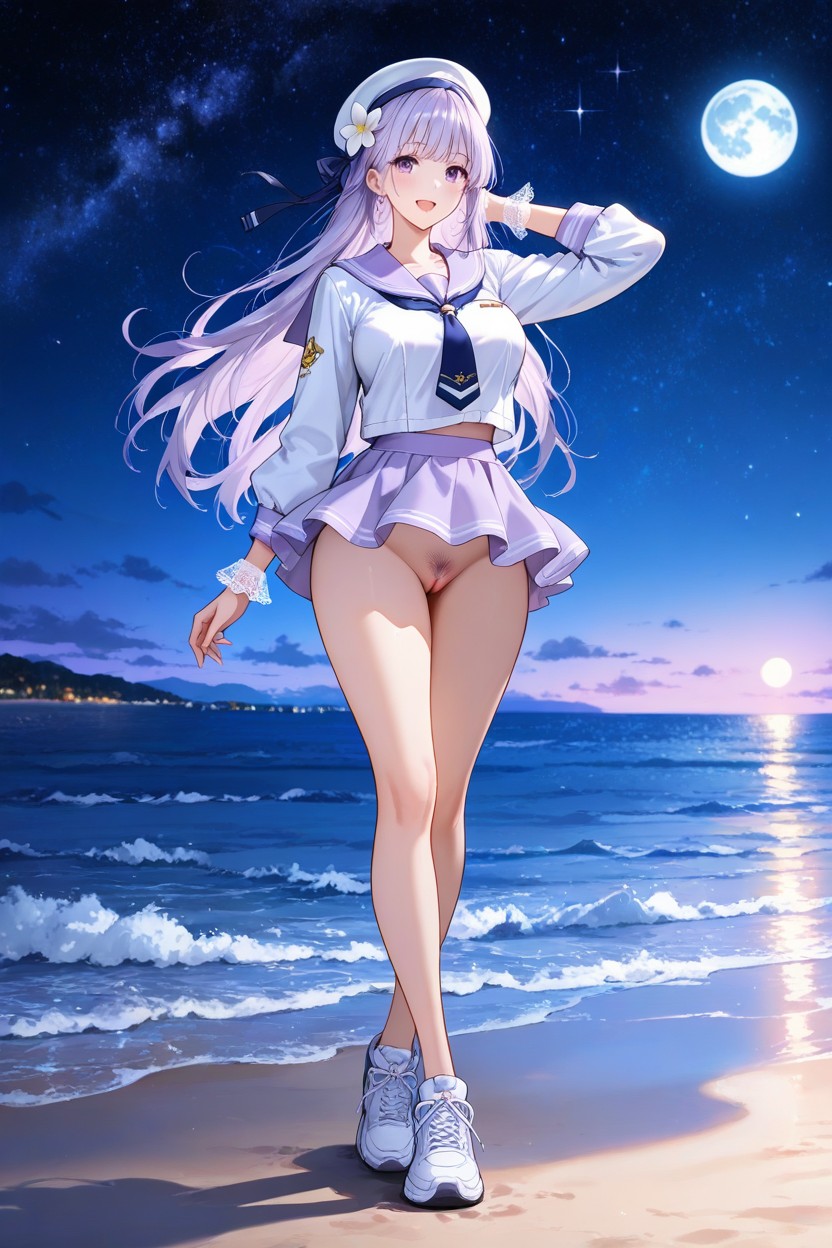 Beach, Anime Style, Happy Hentai AI Porn
