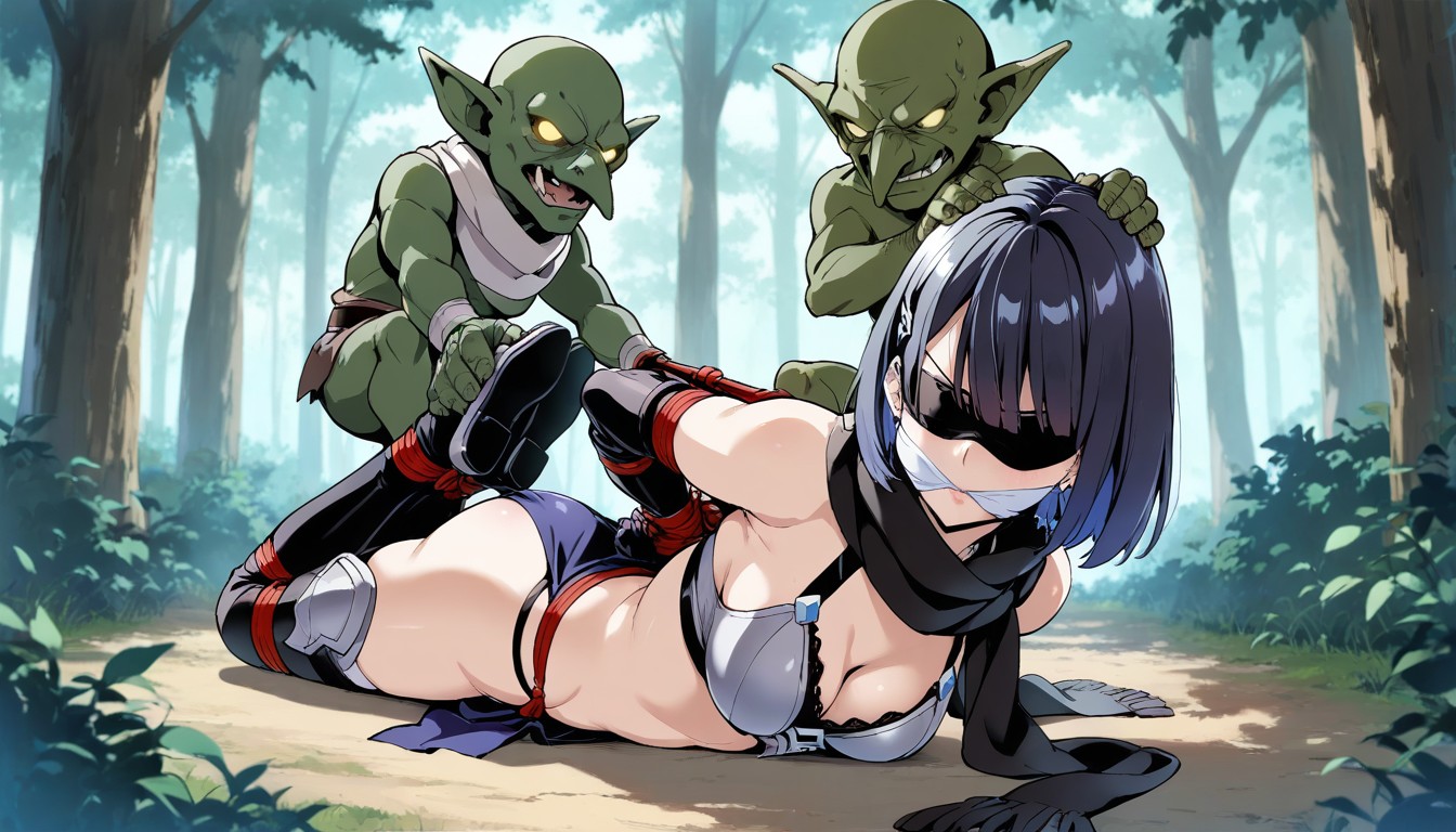 Physical Contact, Combat Stance, Bald Goblin Hentai AI Porn