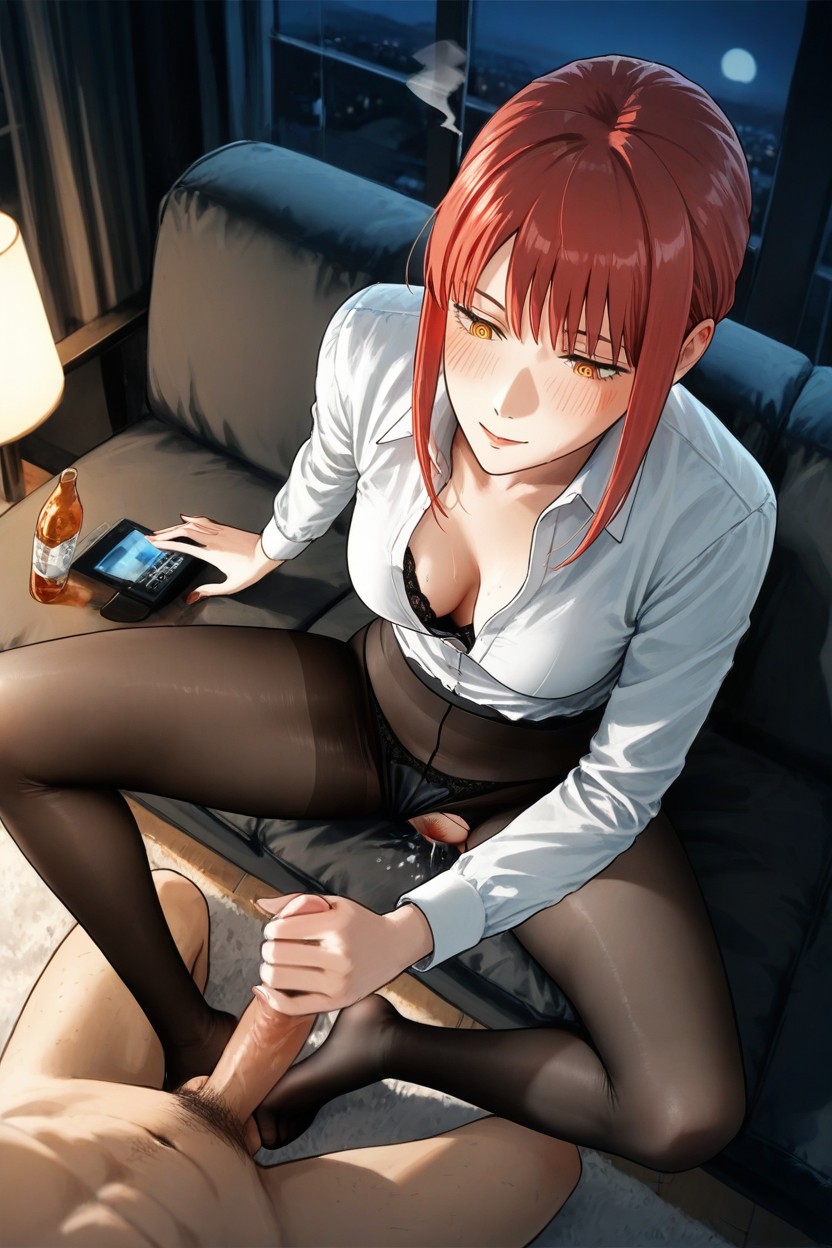 Makima Twice The Size Of Male, Femdom, Pubic Hair Hentai AI Porn