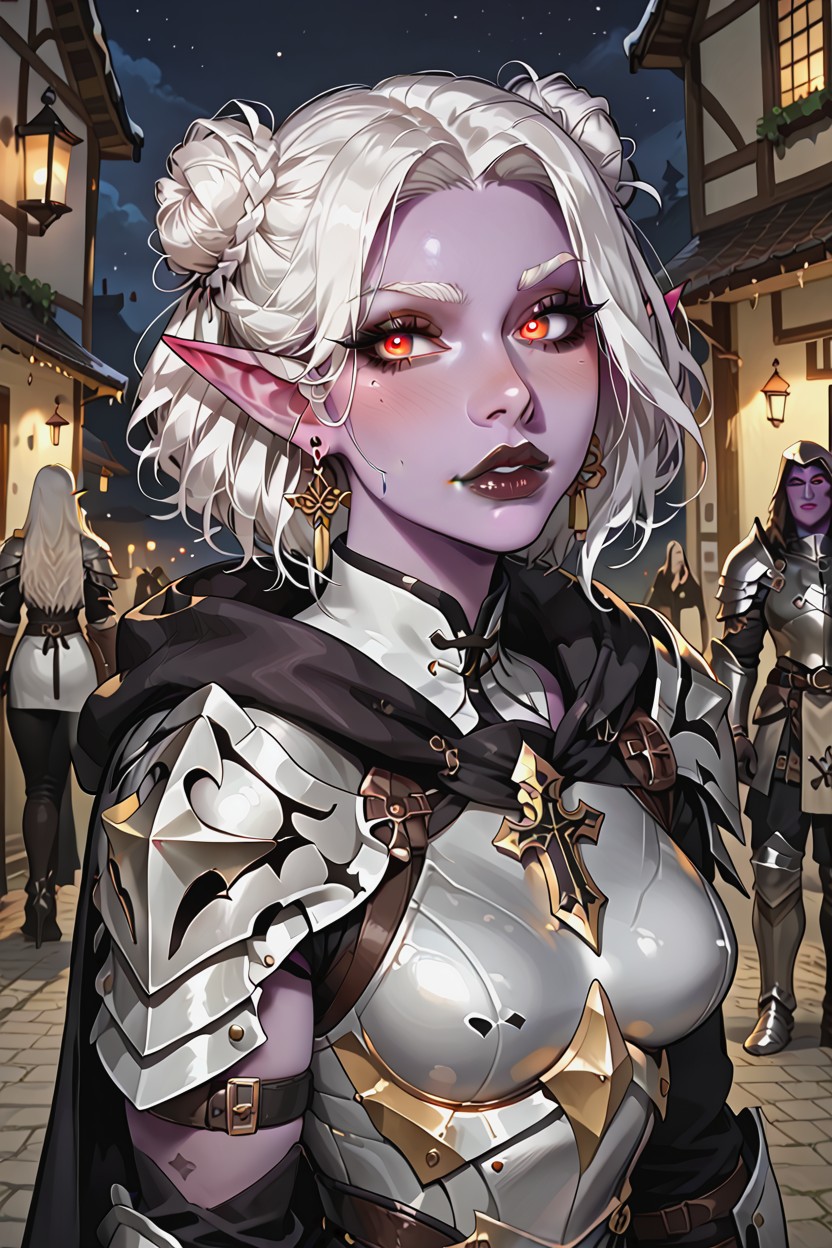 Lustful Face, Full Body, Purple Skin Hentai AI Porn