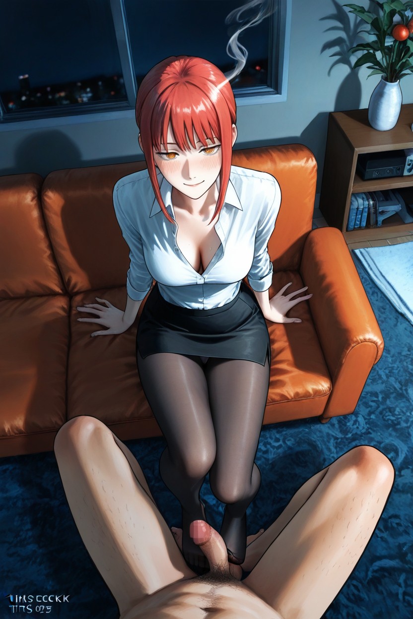 Full Body View, Top Down, Grinning Hentai AI Porn