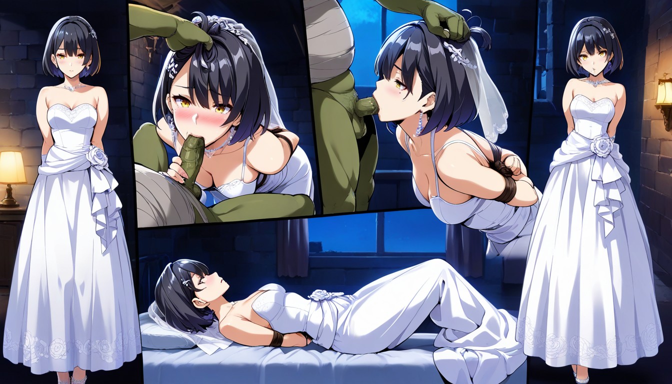 Bald Goblin Dominates Female Human, Goblin Happy, Female Lying On Back Hentai AI Porn