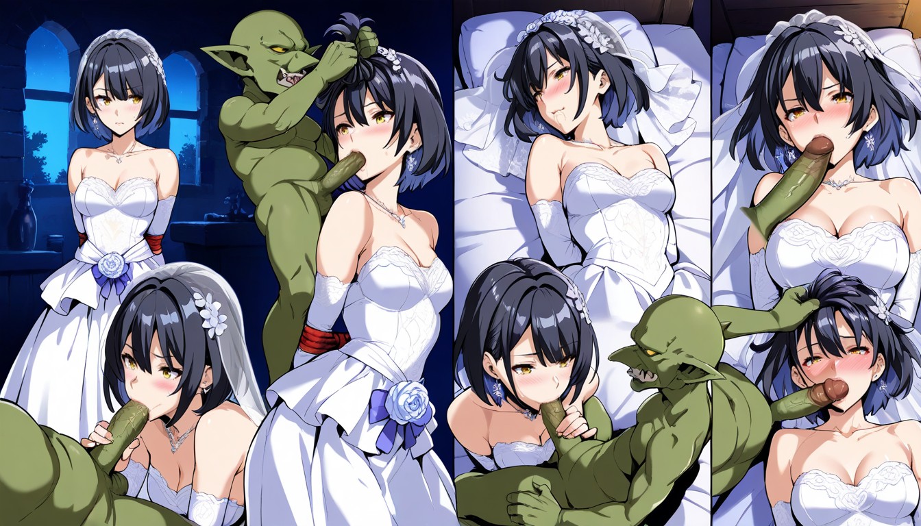 Skinny, Female Taller Than Goblin, Inside Medieval Wooden Pea Coat Hentai AI Porn