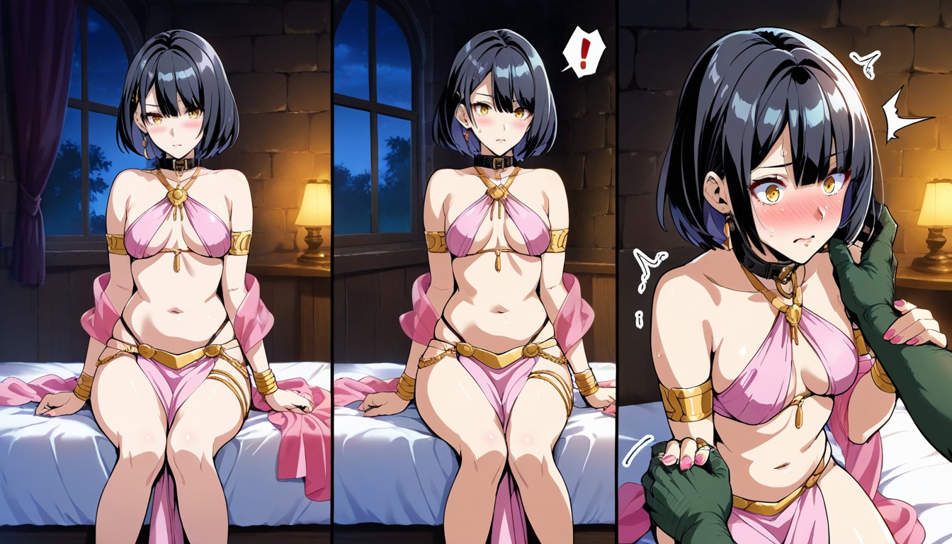 Bed Room, Night, Female Taller Than Goblin Hentai AI Porn