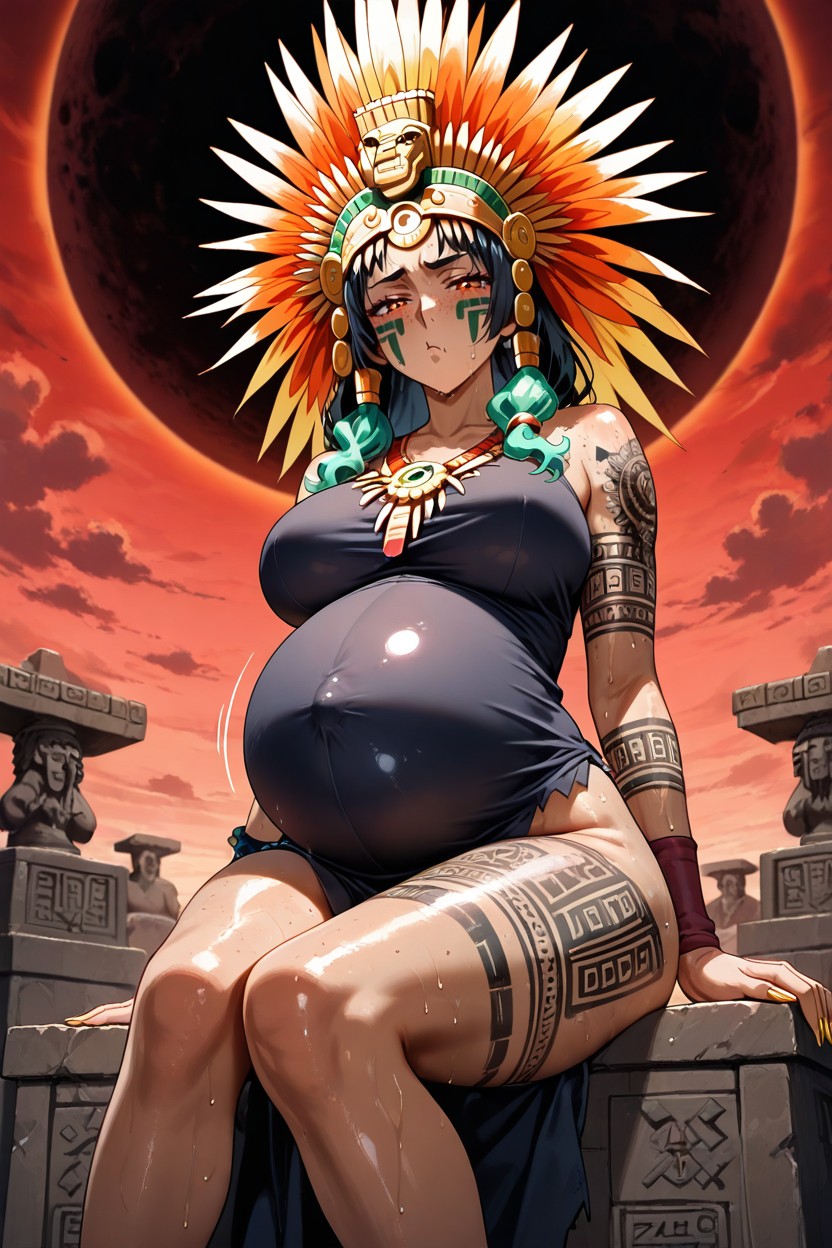 Feet, Altar, Aztec Columns Hentai AI Porn