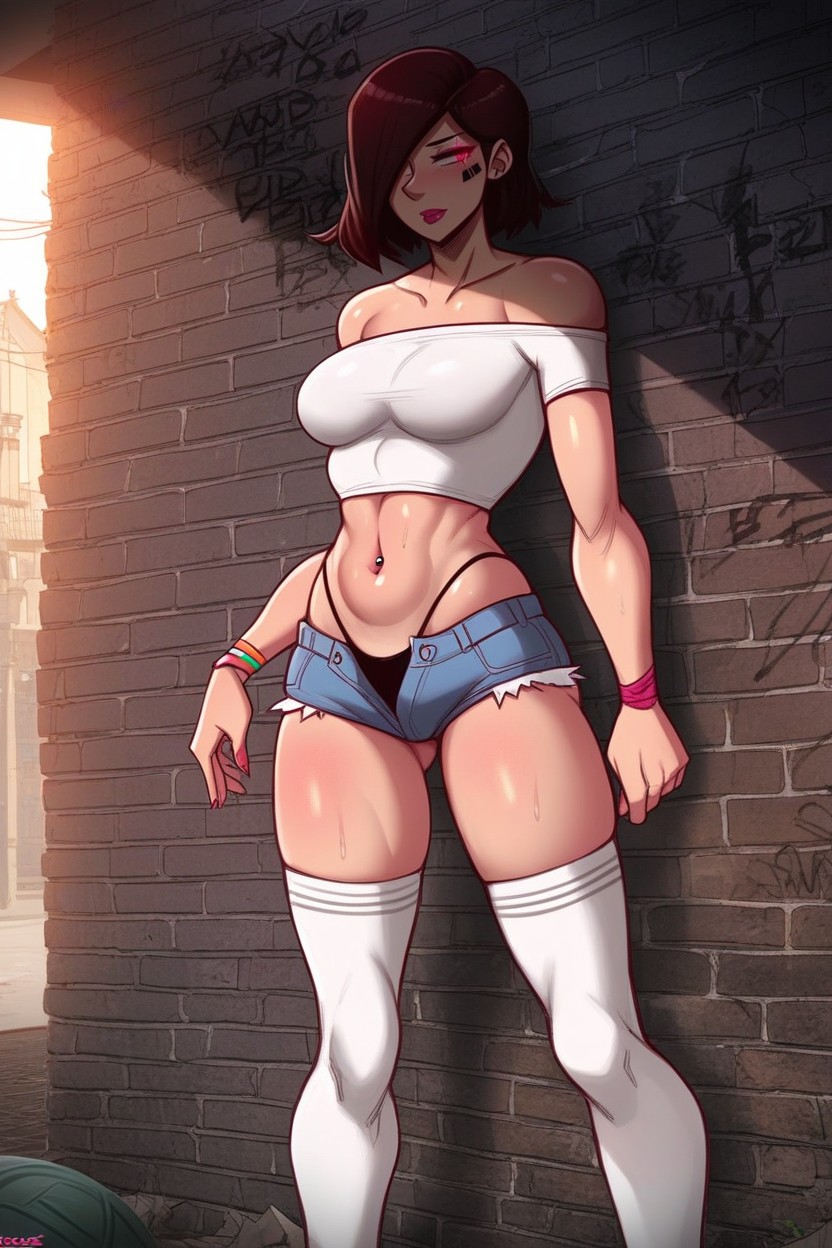 Underboobs, Depth, Sexy Navel Hentai AI Porn