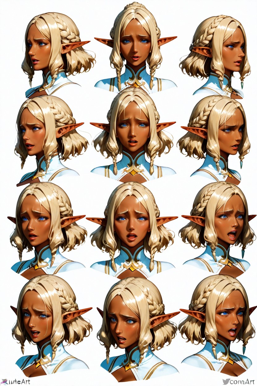 Muted Colors, Character Action Sheet, Masterfully Refine Faces Hentai AI Porn