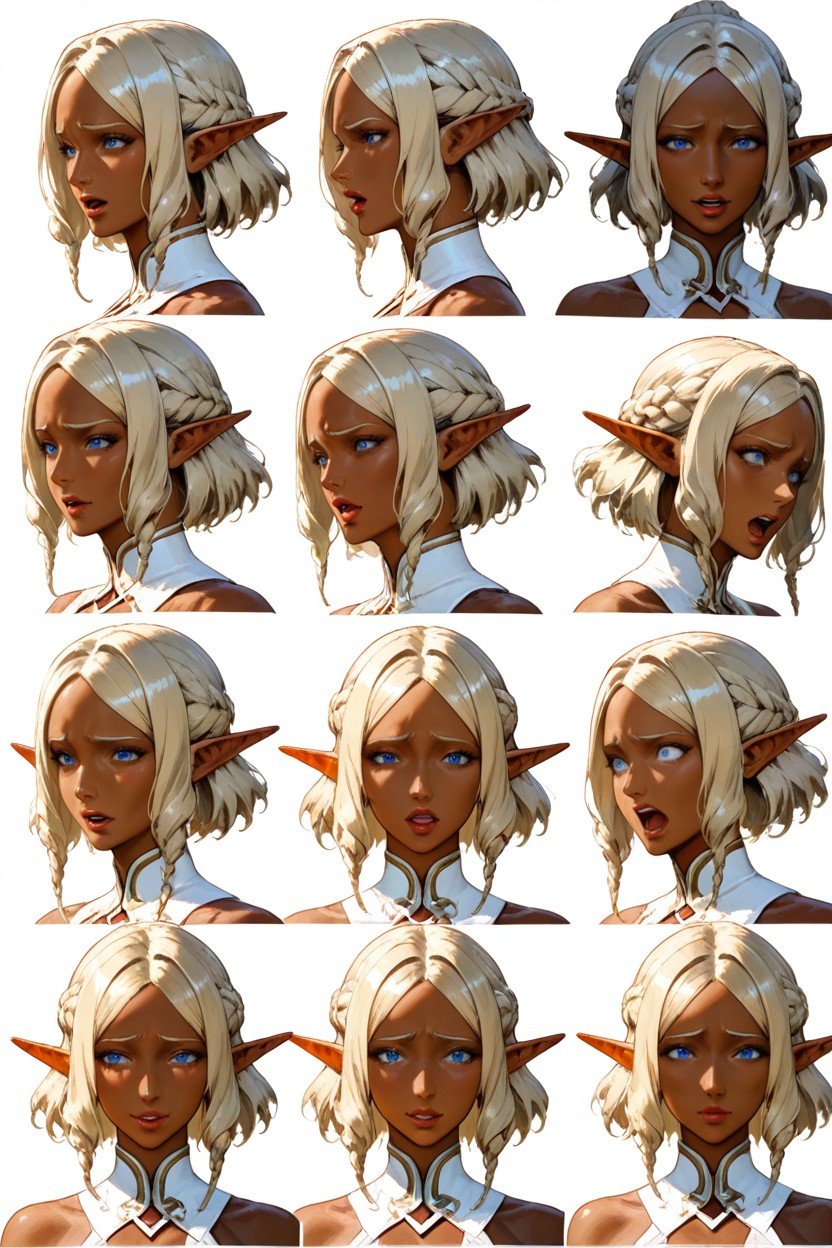 Wavy Blonde Hair, Dynamic Movement, Faces Volumetric Lighting Hentai AI Porn
