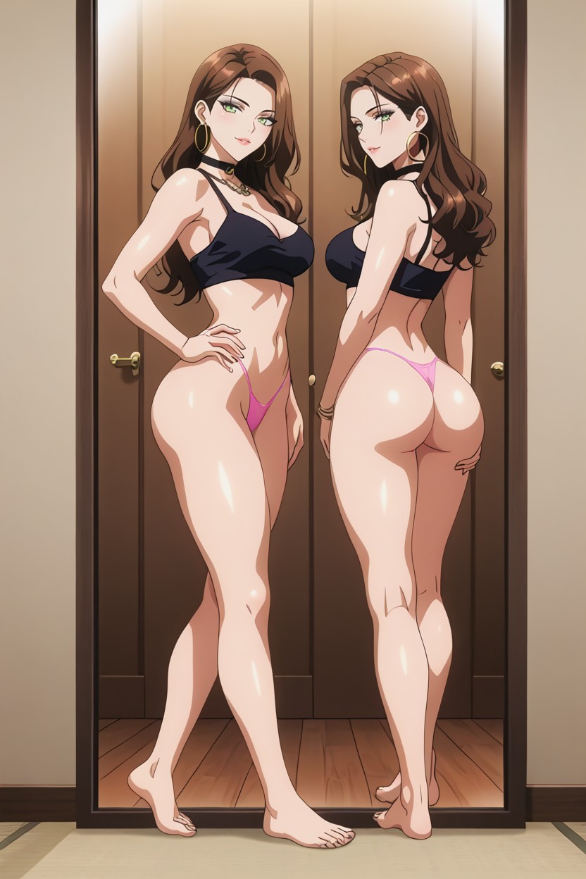 Standing, Long Length, Checking Out Ass Hentai AI Porn