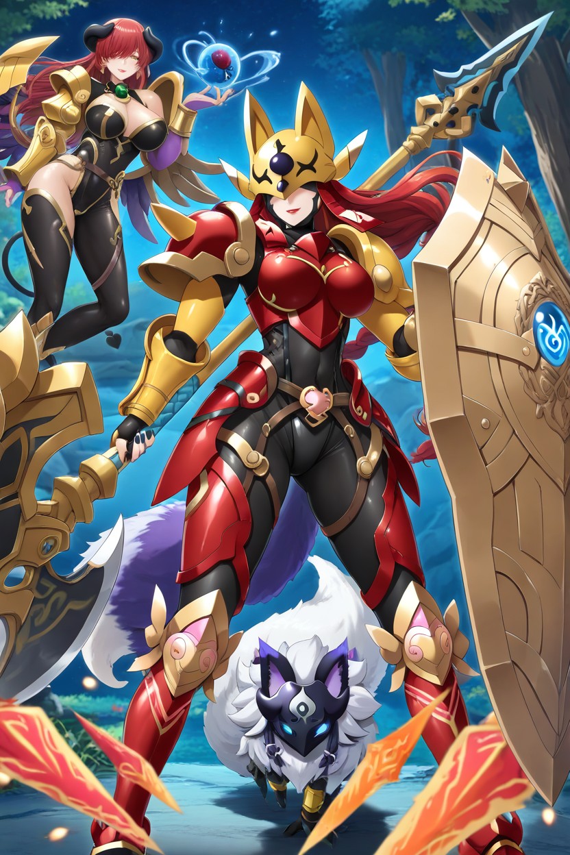 "val Kha From Ffxiv", Huge Ass, Red Chest Armor Porno IA Hentai