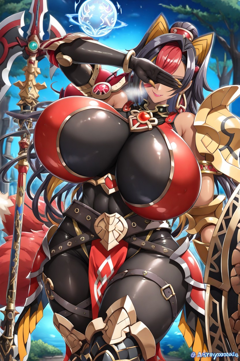 "urbosa From Breath Of Thr Wild", Dark Ebony Skin, Model Hentai AI Porn