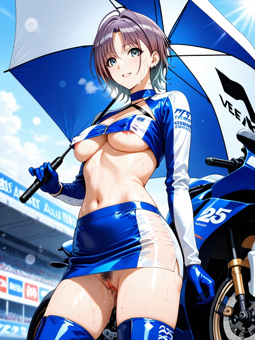 Model, Clamshell Pussy, Standing Hentai AI Porn