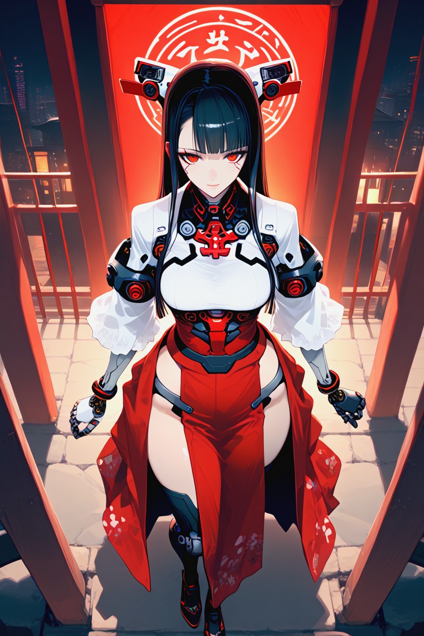 Gohei, Night, Miko Hentai AI Porn