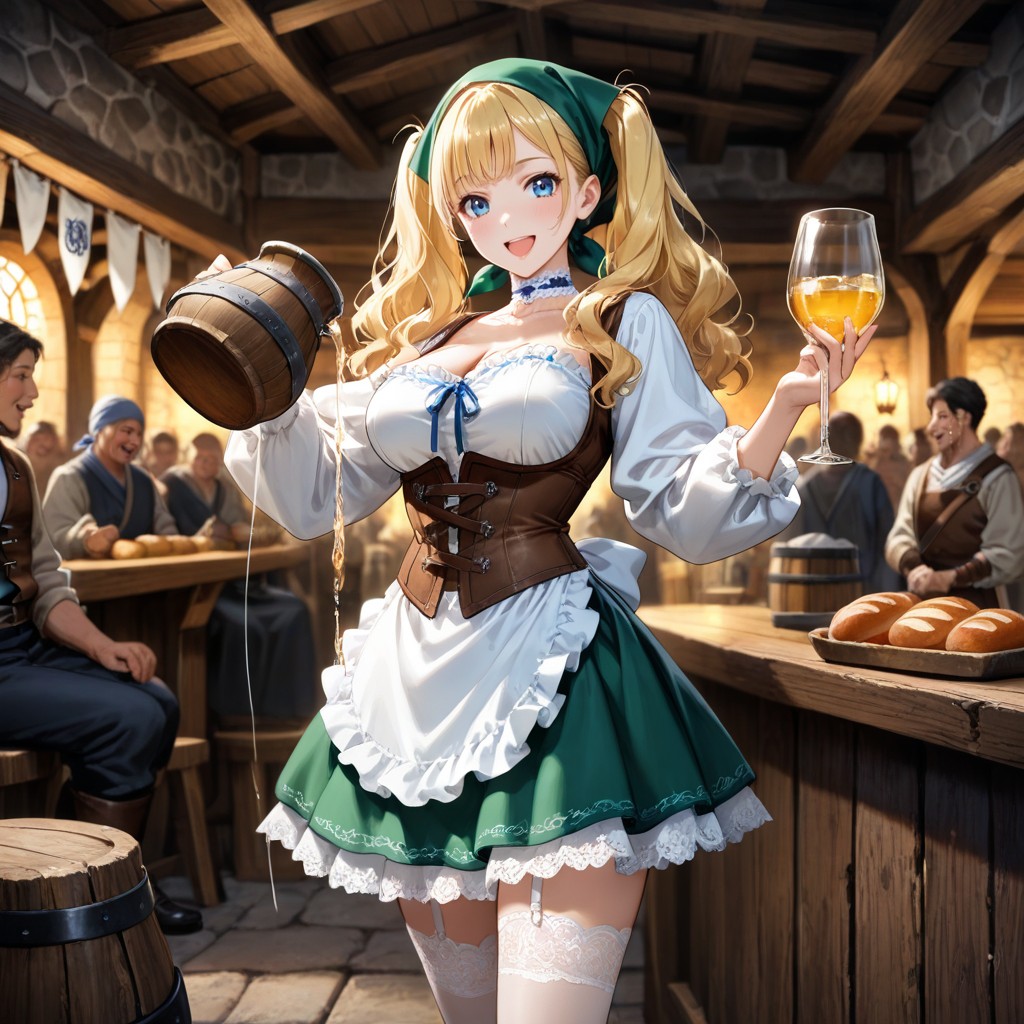 Large Clay Jugs, Medium Ass, Open Mouth Hentai AI Porn