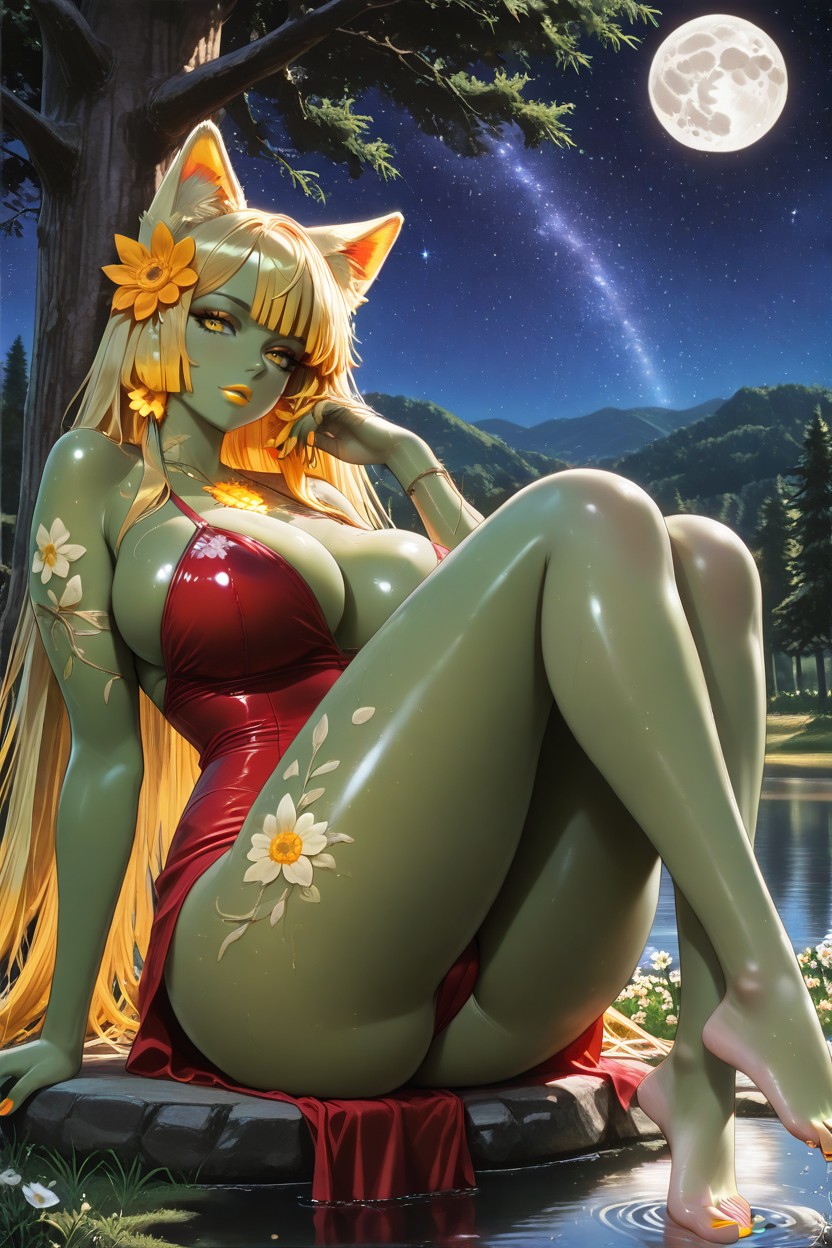 Eyes Like The Sun, Hair Like The Sun, Legs Spread Hentai IA