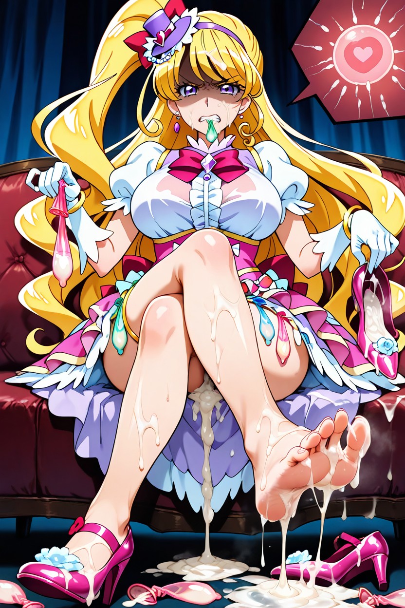 Cure Miracle From Witchy Pretty Cure!, Semen On High Heels, Swallowing Semen Hentai AI Porn