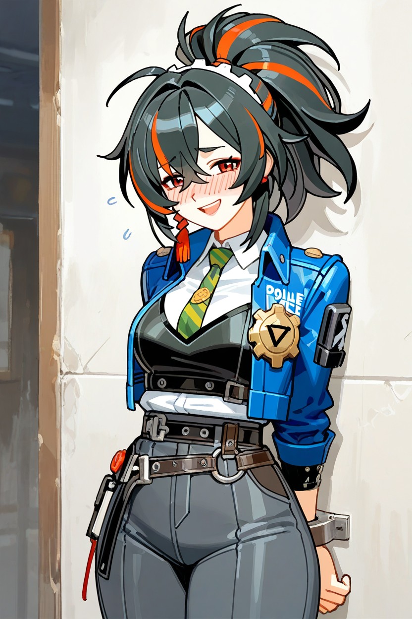 Shy, Tall, Against Wall Hentai AI Porn