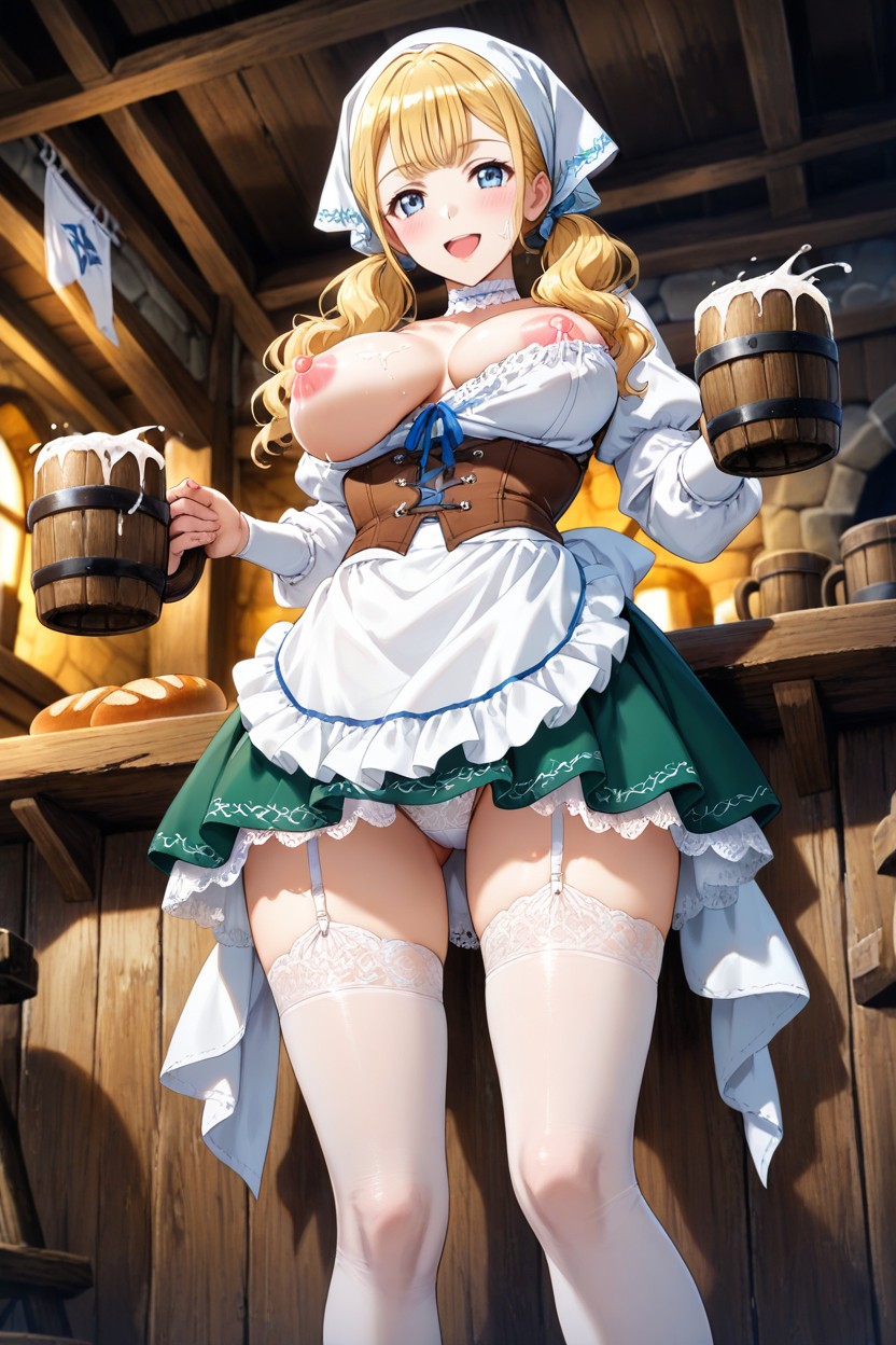White Colored Blouse, Daytime, Medium Ass Hentai AI Porn