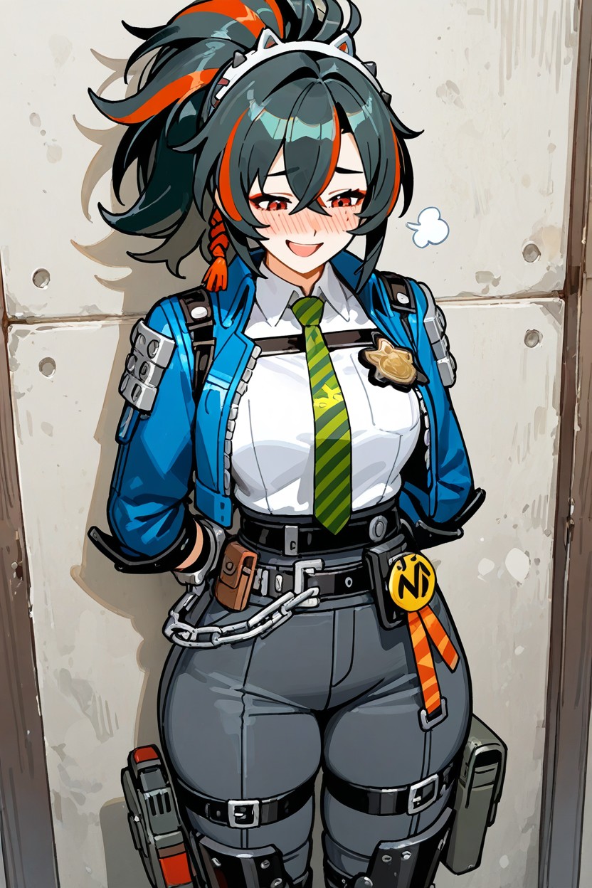 Shy, Tall, Dark Black Hair Hentai AI Porn