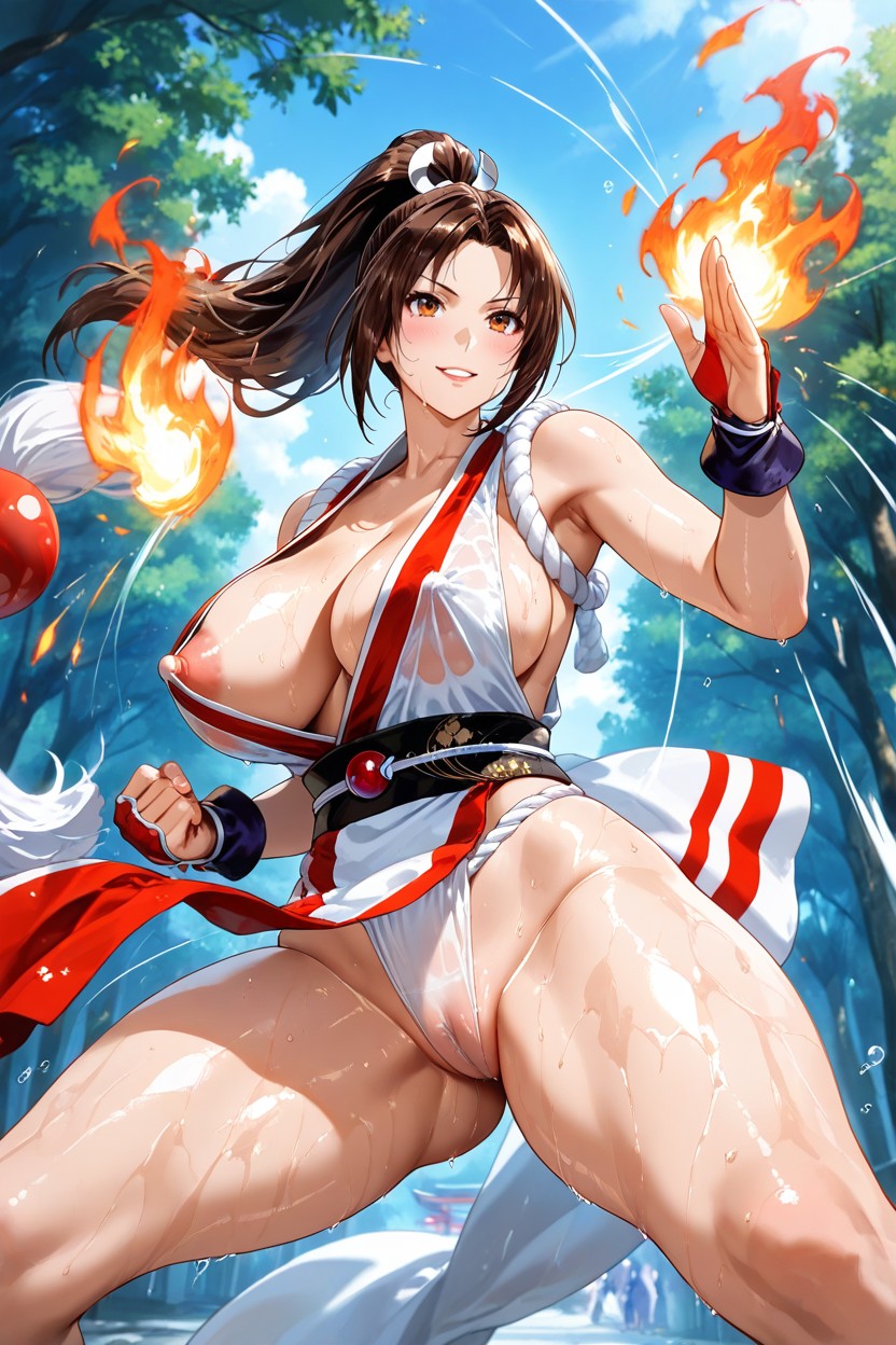 See-through Fundoshi, Magical Atmosphere, Puffy Areola Hentai AI Porn