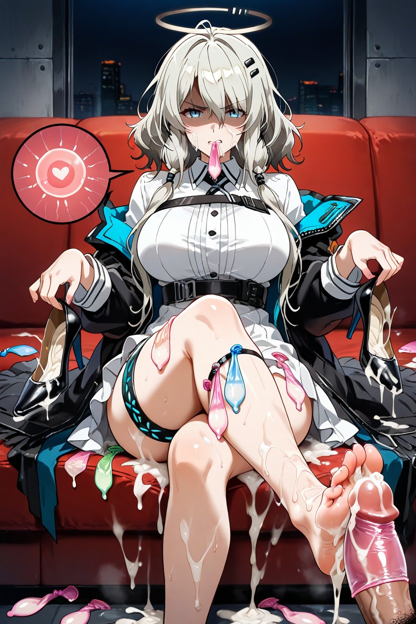 Cum On Body, Cum On Clothes, Foot Inside Semen Soaked High Heels Hentai AI Porn