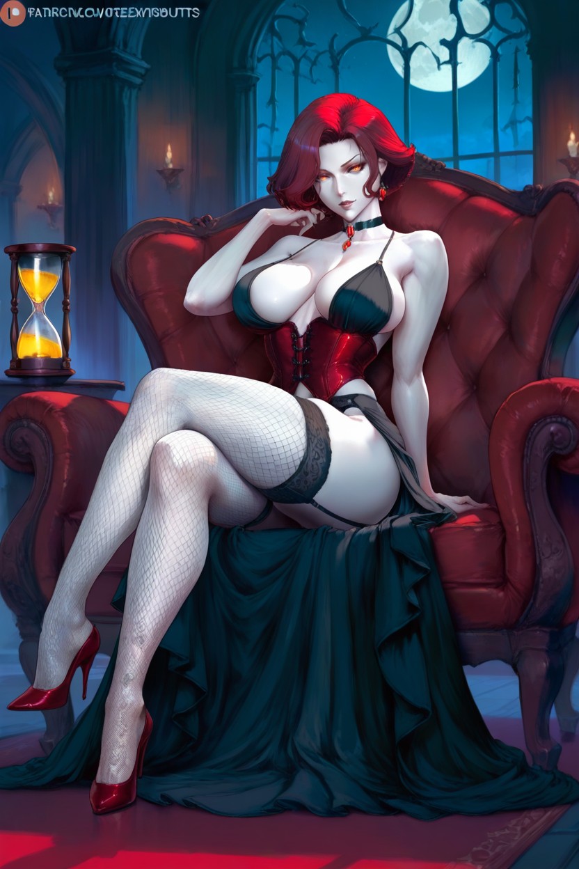 Soft Lighting, Fishnet Stockings, Night Sky Hentai AI Porn
