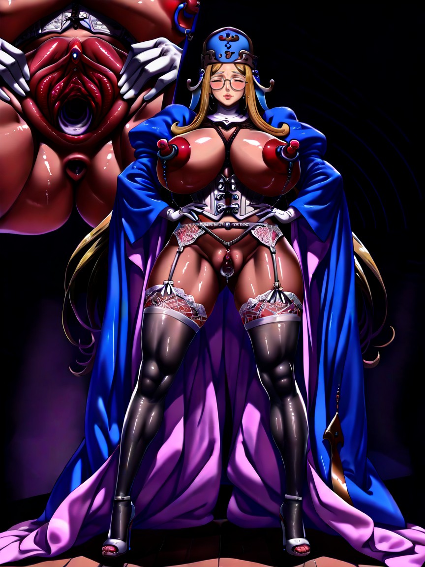 Super Detailed Labia, Bursting Breasts, Nipple Chain Hentai AI Porn
