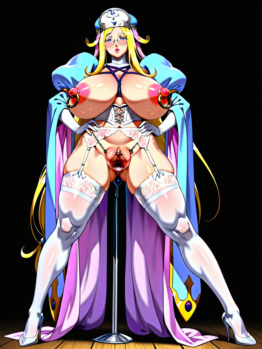 Naked, Spread Legs, Visible Clitoris Hentai AI Porn