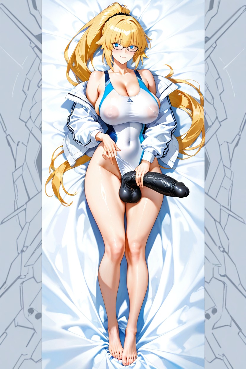 She Has On A White Light Jacket/windbreaker, With Clothes, Black Penis Hentai AI Porn