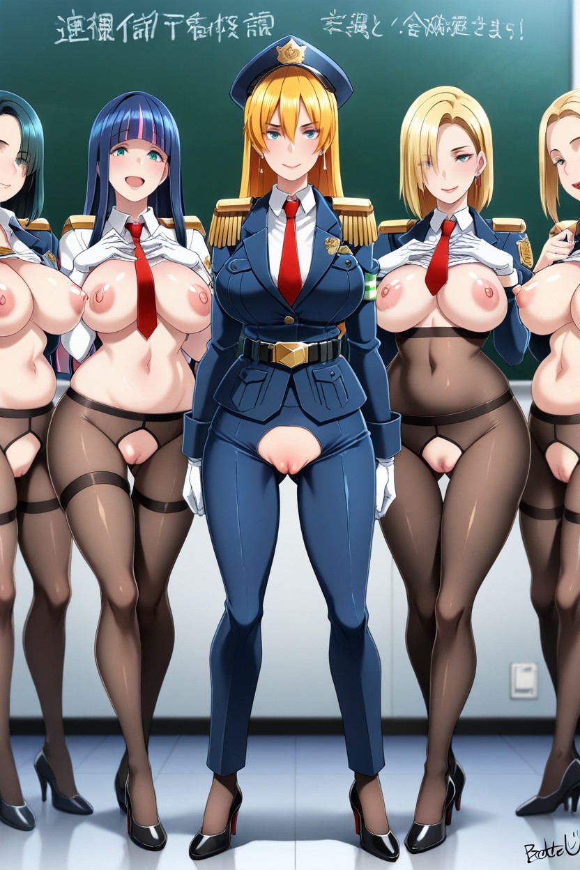 Nipples, Standing Pose, Body Stocking From Underboob To Feet Hentai AI Porn