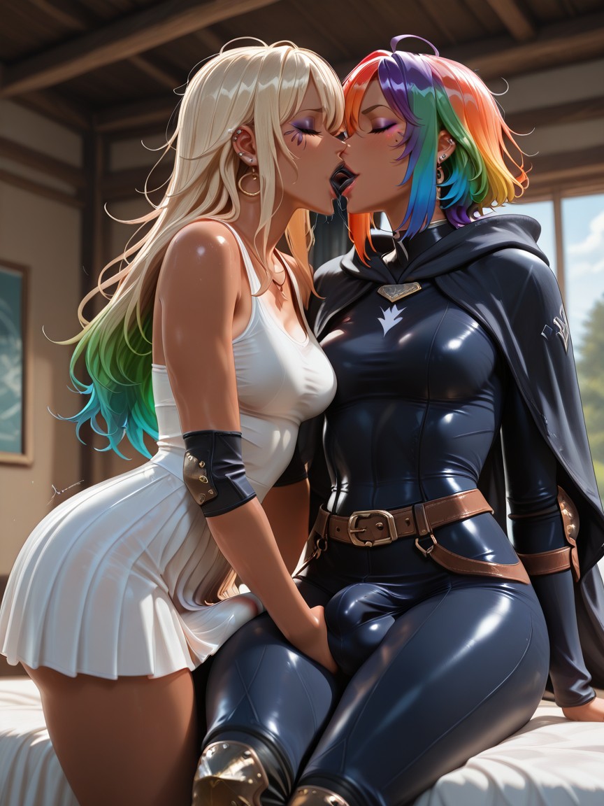 Black, Gyaru, Cloak Hentai AI Porn